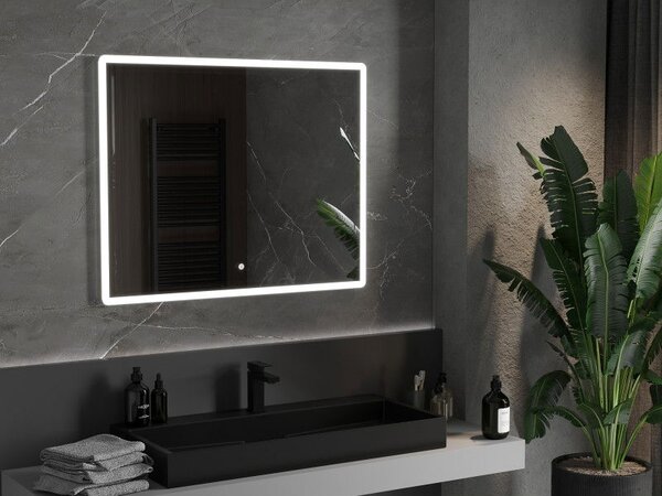 Mexen Navia zrcadlo do koupelny podsvícené 100 x 80 cm, LED 6000K, anti-mlhové - 9803-100-080-611-00