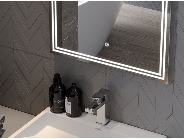 Mexen Taco koupelnové zrcadlo podsvícené 50 x 70 cm, LED 6000K, antifog - 9805-050-070-611-00
