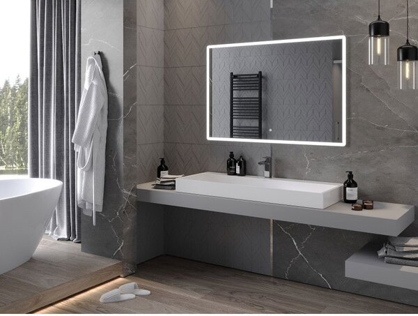Mexen Navia podsvícené zrcadlo do koupelny 120 x 80 cm, LED 6000K, proti mlze - 9803-120-080-611-00