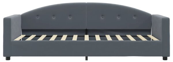 Válenda s matrací tmavě šedá 80 x 200 cm samet 3197271