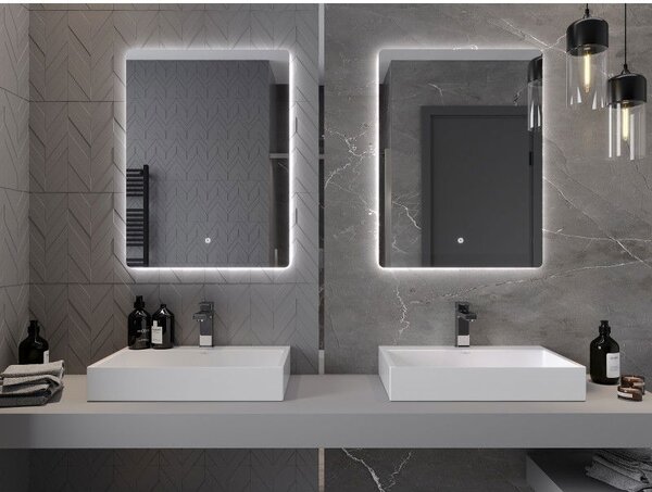 Mexen Sun zrcadlo do koupelny s podsvícením 60 x 80 cm, LED 6000K, proti zamlžení - 9807-060-080-611-00