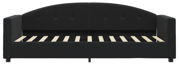 Válenda s matrací černá 80 x 200 cm samet 3197274