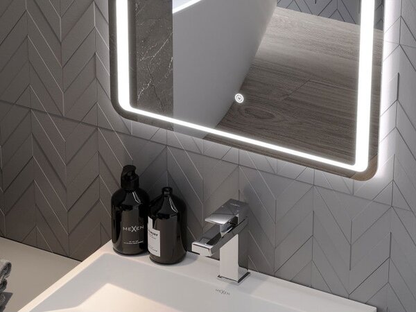 Mexen Zusa osvětlené koupelnové zrcadlo 80 x 60 cm, LED 6000K, anti-pára - 9808-080-060-611-00