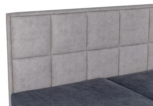Čalouněná postel Kvadrat 200x120, tm. šedá/šedá (an 4237/4238)