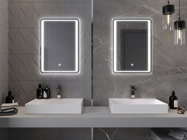 Mexen Zusa koupelnové zrcadlo s podsvícením 50 x 70 cm, LED 6000K, proti zamlžení - 9808-050-070-611-00
