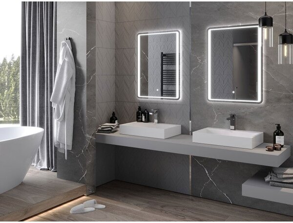 Mexen Zusa koupelnové zrcadlo s osvětlením 60 x 80 cm, LED 6000K, antipára - 9808-060-080-611-00