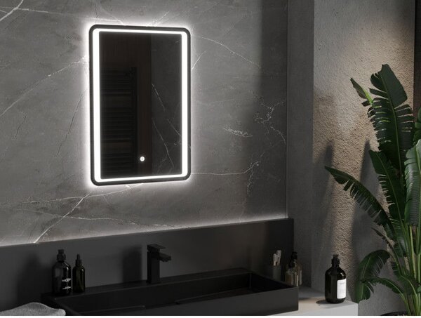 Mexen Zusa koupelnové zrcadlo s podsvícením 50 x 70 cm, LED 6000K, proti zamlžení - 9808-050-070-611-00