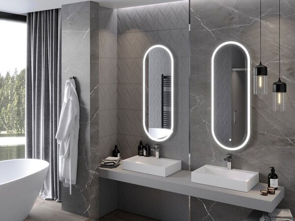 Mexen Bono koupelnové zrcadlo podsvícené 45 x 120 cm, LED 6000K, anti-pára - 9816-045-120-611-00