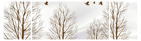 Obraz - Jeleni před řekou (170x50 cm)
