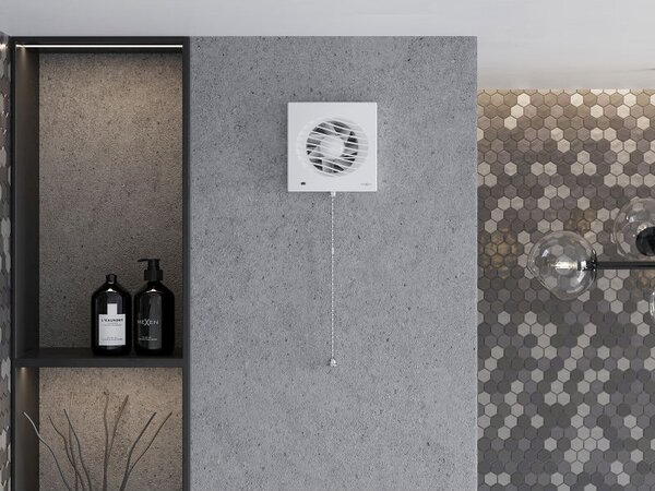 Mexen DXS 100 koupelnový ventilátor, šňůrový spínač, bílý - W9603-100K-00