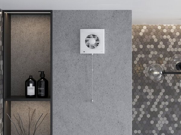 Mexen EXS 100 koupelnový ventilátor, šňůrový spínač, bílý - W9604-100K-00