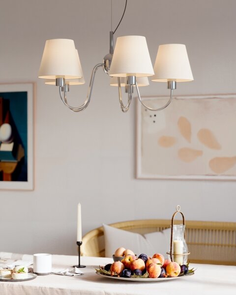 ByRydens 4202720-6510 - Lustr na lanku LYNF 5xE14/8W/230V chrom/bílá