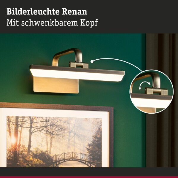 Paulmann 95568 - LED/6W Obrazové svítidlo RENAN 230V 30 cm mosaz