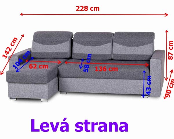 Sedací souprava Artur, Šedá/Stříbrná (AN 5671/5674)