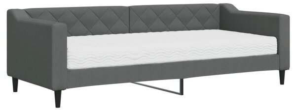 Válenda s matrací tmavě šedá 80 x 200 cm textil 3197404