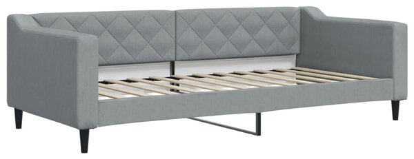 Válenda s matrací světle šedá 90 x 200 cm textil 3197408