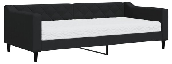 Válenda s matrací černá 90 x 200 cm textil 3197410