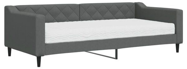 Válenda s matrací tmavě šedá 90 x 200 cm textil 3197409