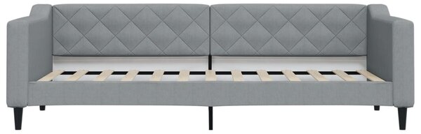 Válenda s matrací světle šedá 80 x 200 cm textil 3197403