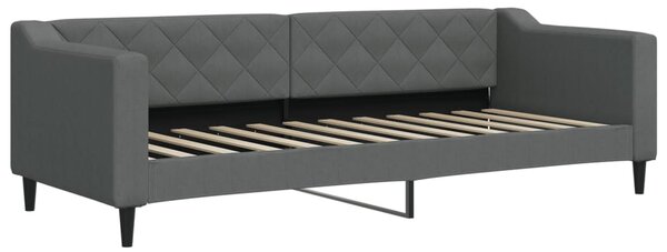 Válenda s přistýlkou a matracemi tmavě šedá 80 x 200 cm textil 3197440