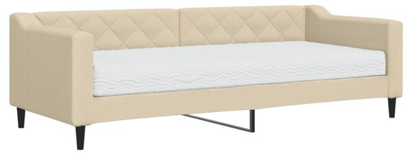 Válenda s matrací krémová 80 x 200 cm textil 3197407