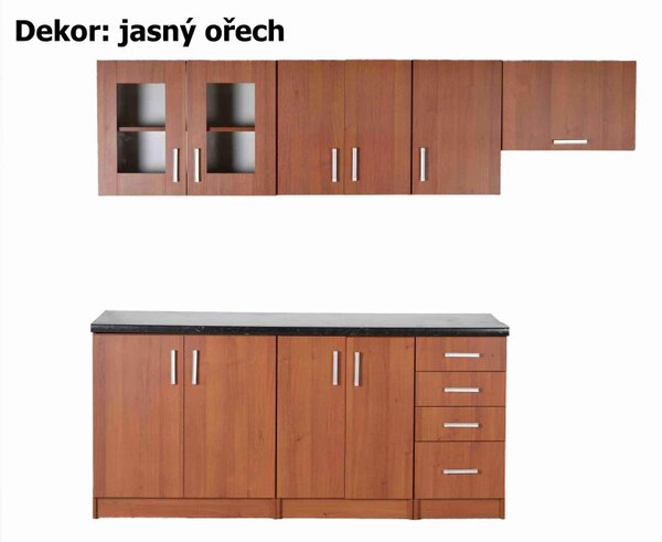 Kuchyňská linka Monika 180/240, dub sonoma