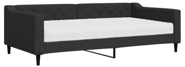 Válenda s matrací černá 100 x 200 cm textil 3197415