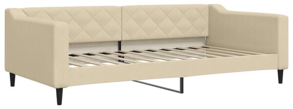 Válenda s matrací krémová 100 x 200 cm textil 3197417