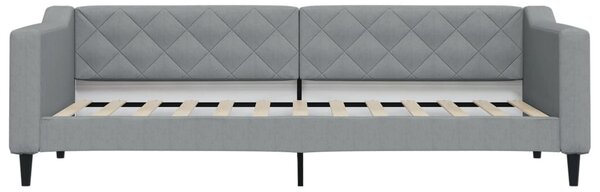 Válenda s přistýlkou světle šedá 80 x 200 cm textil 3197421