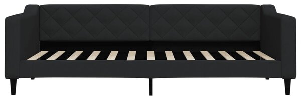 Válenda s přistýlkou černá 90 x 200 cm textil 3197428