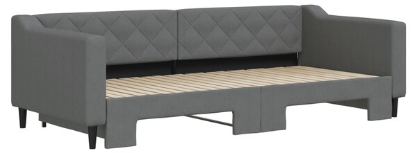 Válenda s přistýlkou tmavě šedá 90 x 200 cm textil 3197427