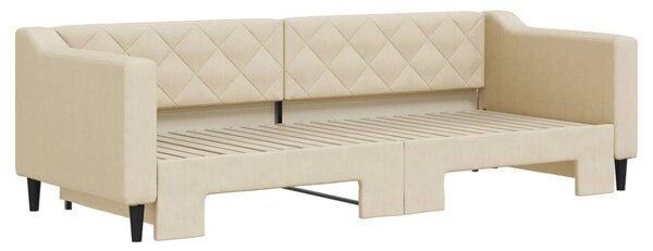 Válenda s přistýlkou krémová 80 x 200 cm textil 3197425