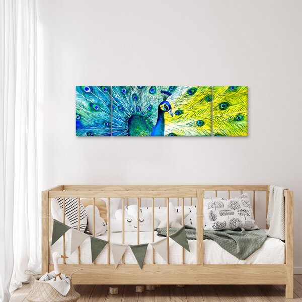 Obraz páva (170x50 cm)