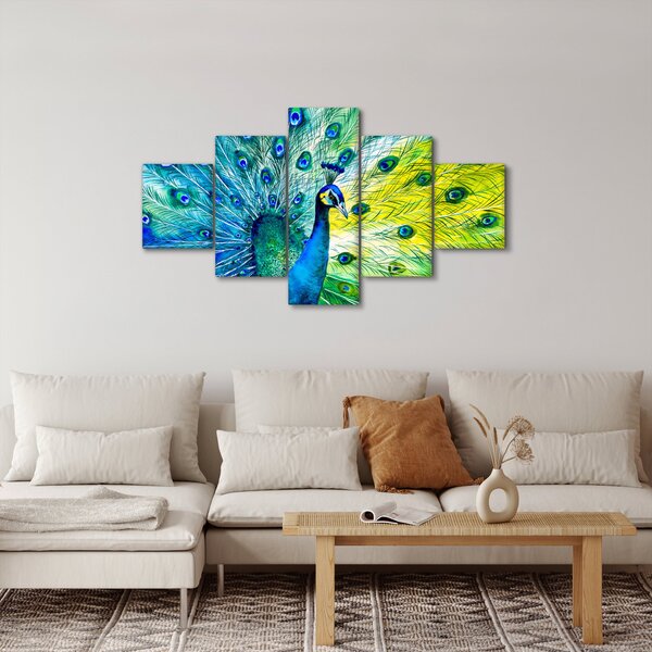 Obraz páva (125x70 cm)