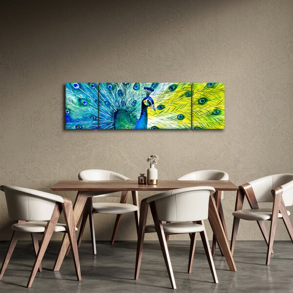 Obraz páva (170x50 cm)
