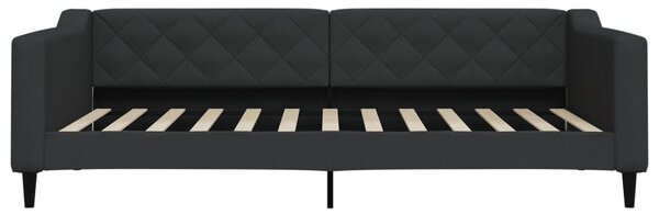Válenda s přistýlkou černá 100 x 200 cm textil 3197433
