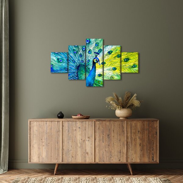 Obraz páva (125x70 cm)