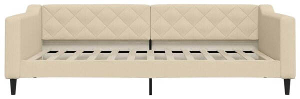 Válenda s přistýlkou a zásuvkami krémová 100 x 200 cm textil 3197471