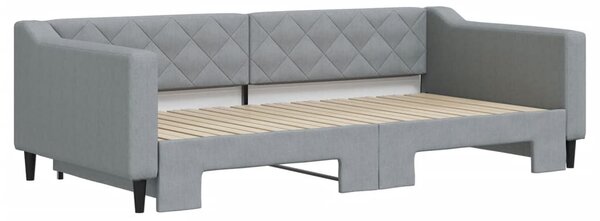 Válenda s přistýlkou světle šedá 100 x 200 cm textil 3197431