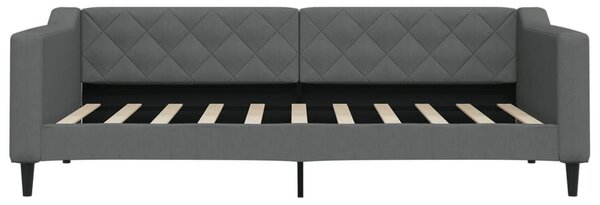 Válenda s přistýlkou tmavě šedá 90 x 190 cm textil 3197437