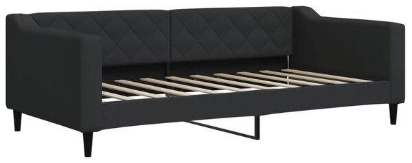 Válenda s přistýlkou černá 90 x 190 cm textil 3197438