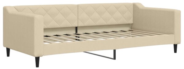 Válenda s přistýlkou a matracemi krémová 90 x 200 cm textil 3197448