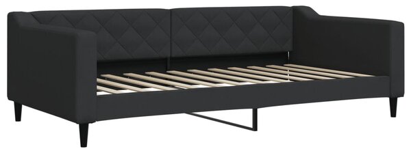Válenda s přistýlkou a matracemi černá 100 x 200 cm textil 3197451