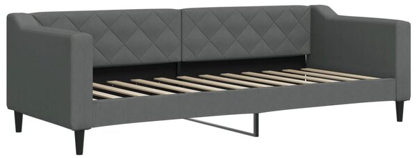 Válenda s přistýlkou a zásuvkami tmavě šedá 80 x 200 cm textil 3197458