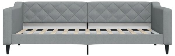 Válenda s přistýlkou a zásuvkami světle šedá 90 x 200 cm textil 3197462