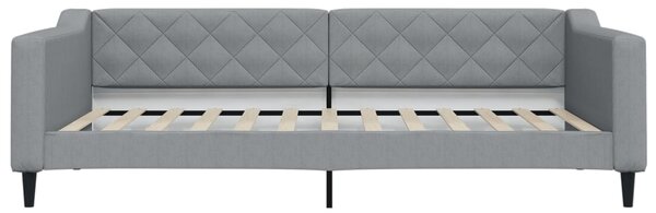 Válenda s přistýlkou a zásuvkami světle šedá 100x200 cm textil 3197467