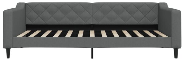 Válenda s přistýlkou a zásuvkami tmavě šedá 100 x 200 cm textil 3197468