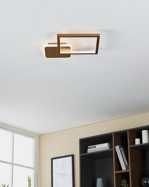 Eglo 900424 - LED Stmívatelné stropní svítidlo GAFARES LED/15W/230V zlatá + DO
