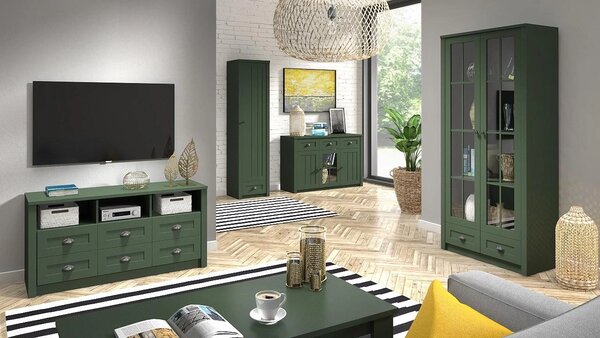 Kombinovaný regál PROVENCE GREEN W2D2S