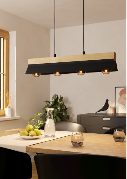Eglo 900444 - Lustr na lanku TARRAFO 4xE27/40W/230V